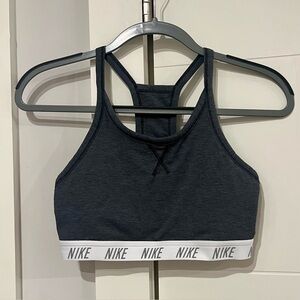 Nike Grey Women's Black Racerback Sports Bra